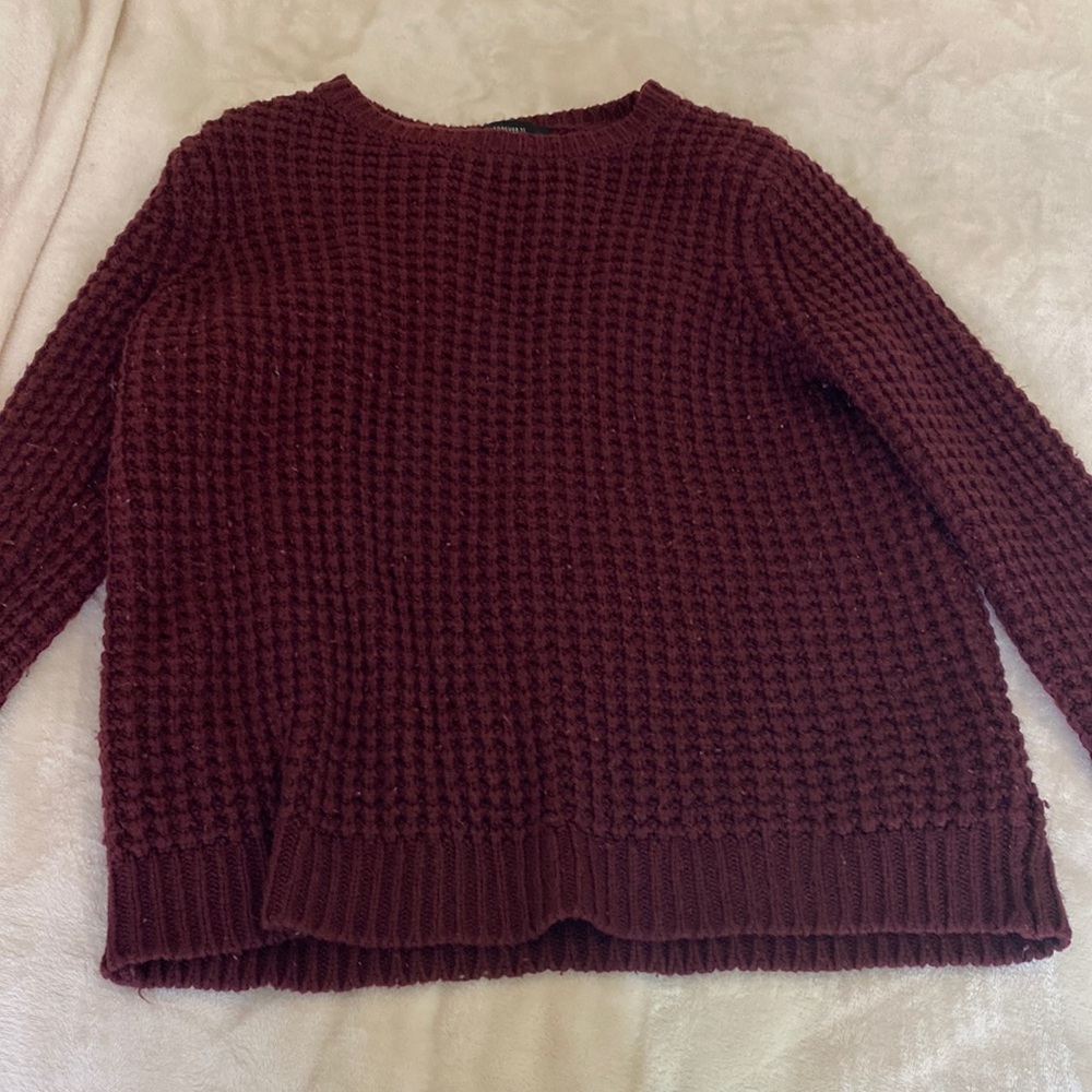 Small Burgundy Forever 21 Sweater